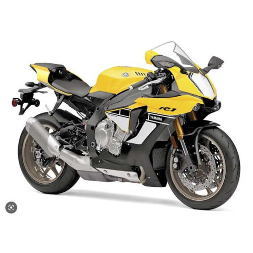 MINIATURE MOTO YAMAHA YZF R1 JAUNE ECHELLE 1/12