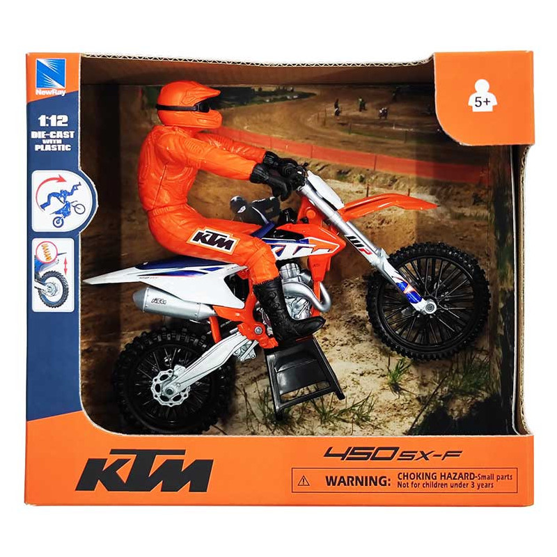 MOTO CROSS KTM SX450F + RIDER 1/12°