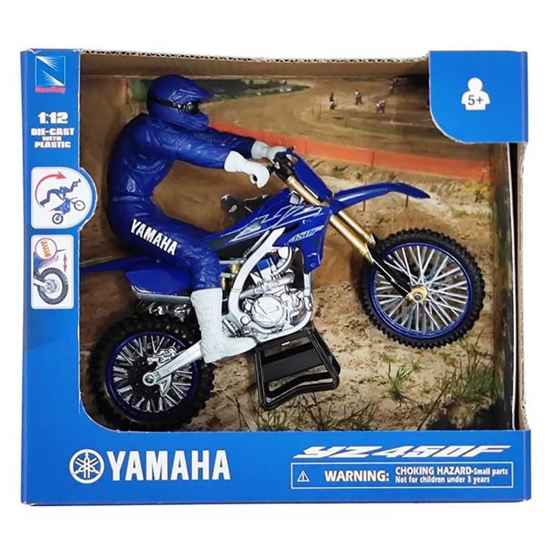 MOTO YAMAHA YZ450F + RIDER 1/12 °