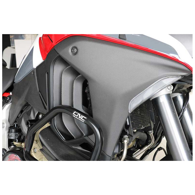 PAIRE DE CACHE RADIATEUR CNC RACING DUCATI MULTISTRADA V4 CARBONE MAT