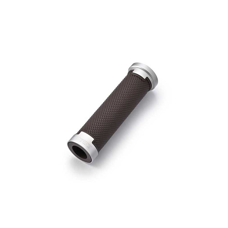 PAIRE DE POIGNEE 22MM ALUMINIUM DAYTONA MARRON, 125MM