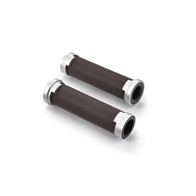 PAIRE DE POIGNEE 22MM ALUMINIUM DAYTONA MARRON, 125MM