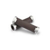 PAIRE DE POIGNEE 22MM ALUMINIUM DAYTONA MARRON, 125MM