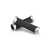 PAIRE DE POIGNEE 22MM ALUMINIUM DAYTONA NOIR, 125MM