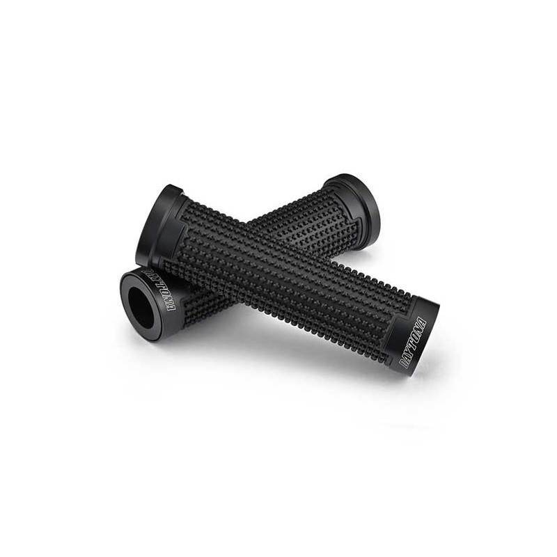 PAIRE DE POIGNEE 25,4MM ALUMINIUM DAYTONA NOIR, 125MM