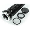 Paire de poignées alu sans bouchon 22 et 25,4 mm Noir