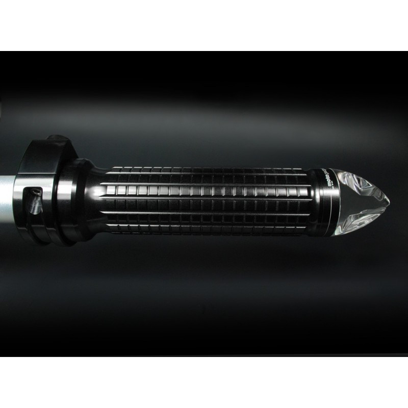 Paire de poignées alu sans bouchon 22 et 25,4 mm Noir