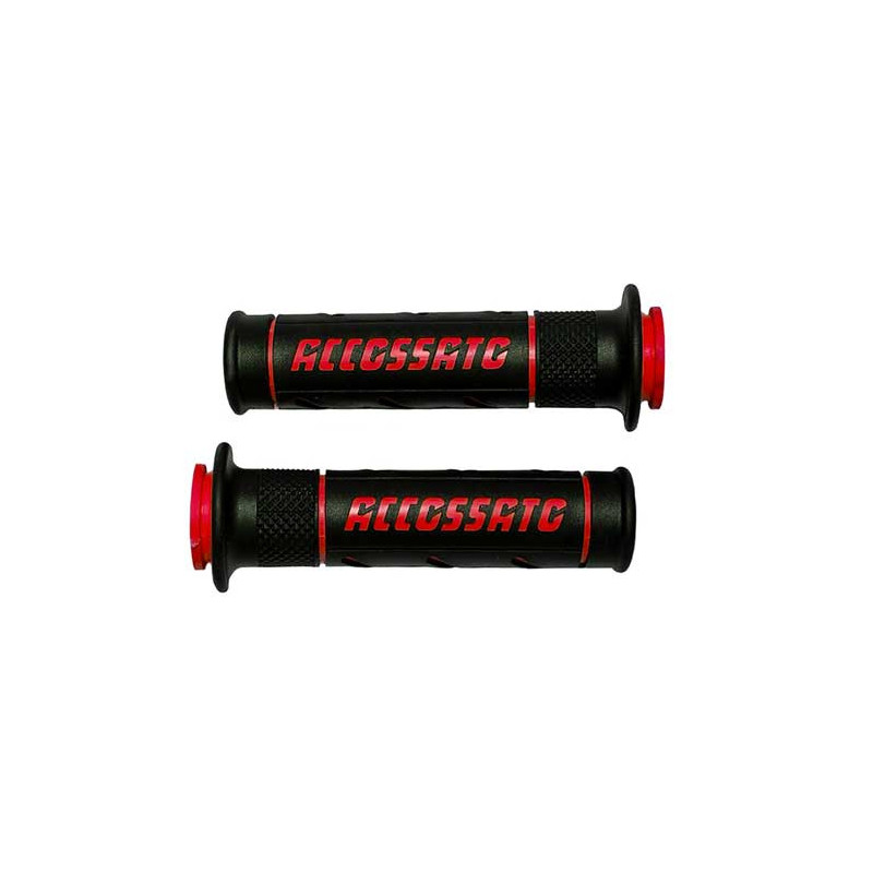 PAIRE POIGNEE STREET RACING LOGO ACCOSSATO BLEU