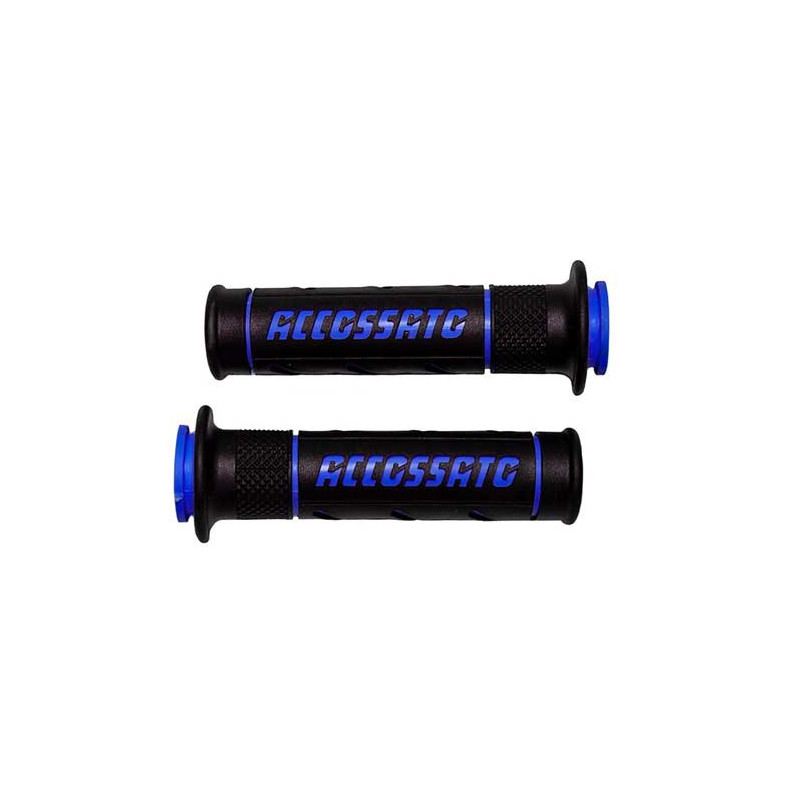 PAIRE POIGNEE STREET RACING LOGO ACCOSSATO BLEU