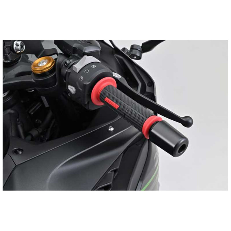 PAIRE POIGNEES GRIPPYGRIP ROUGE/NOIR DAYTONA 22.2 MM