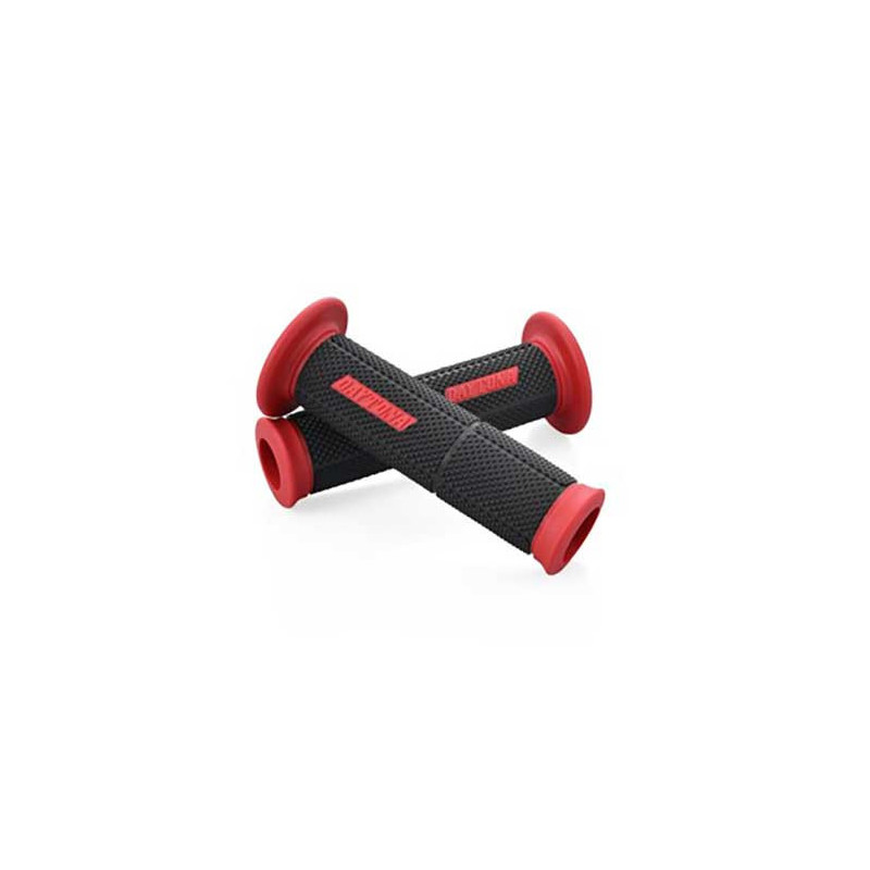 PAIRE POIGNEES GRIPPYGRIP ROUGE/NOIR DAYTONA 22.2 MM