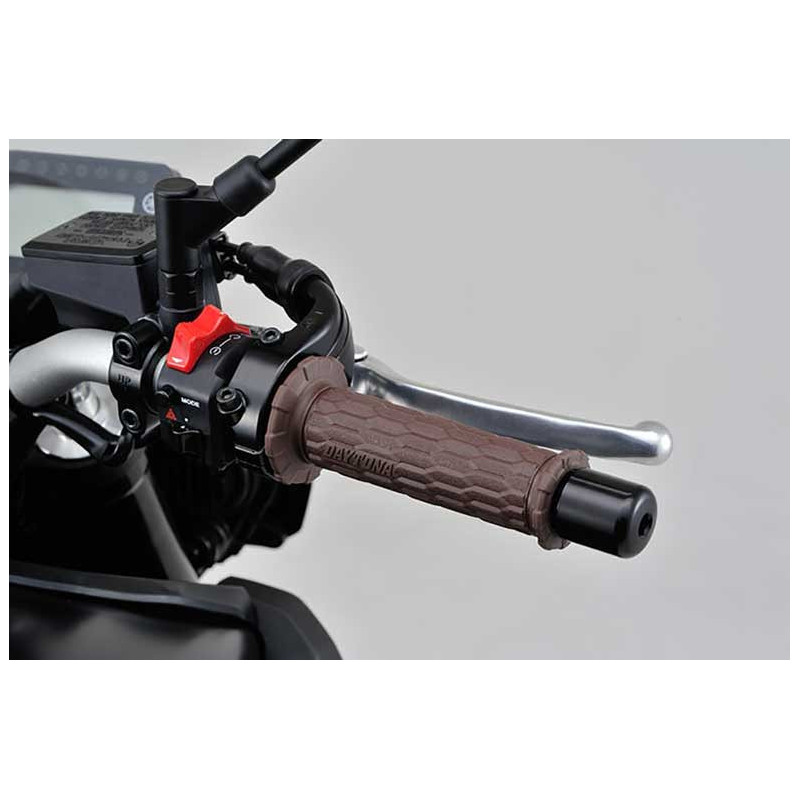 PAIRE POIGNEESGGD-AMI 22MM MARRON,125MM,PERCEES