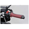 PAIRE POIGNEESGGD-NAMI 22MM NOIR ROUGE,125MM,PERCEES