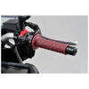 PAIRE POIGNEESGGD-NINJA 22MM NOIR ROUGE,125MM,PERCEES