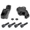 PAIRE REHAUSSEURS DE GUIDON 30 MM AVEC DÉPORT 21 MM POUR GUIDON 25.4MM NOIR