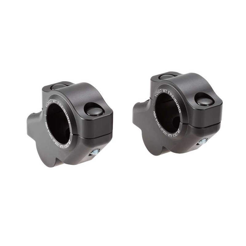 PAIRE REHAUSSEURS DE GUIDON 30 MM AVEC DÉPORT 21 MM POUR GUIDON 28.6 MM