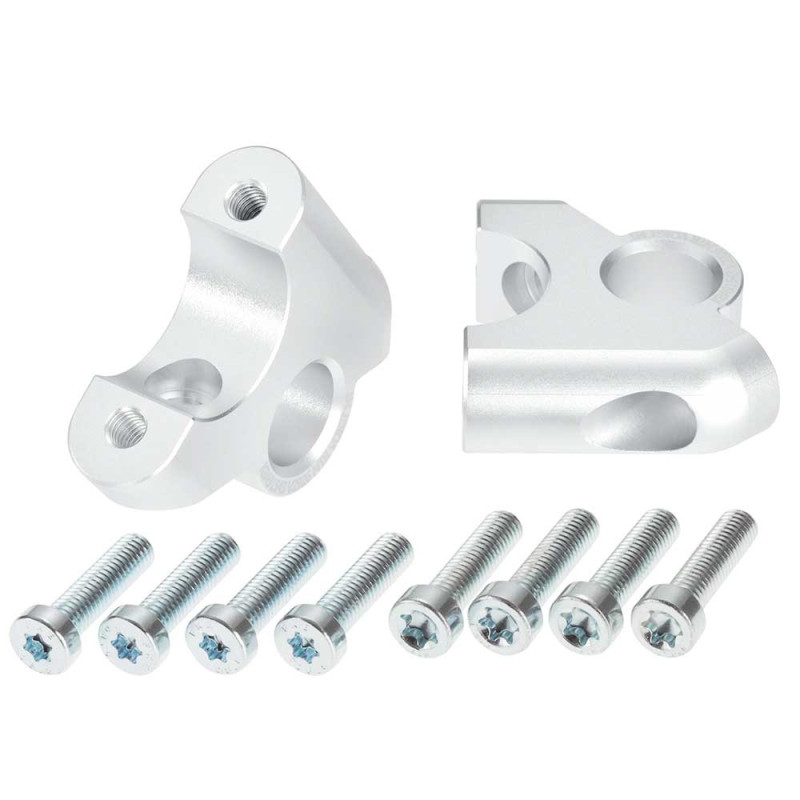 PAIRE REHAUSSEURS DE GUIDON AVEC DÉPORT 30 MM DE HAUTEUR ET 24 MM DE PLUS bmw