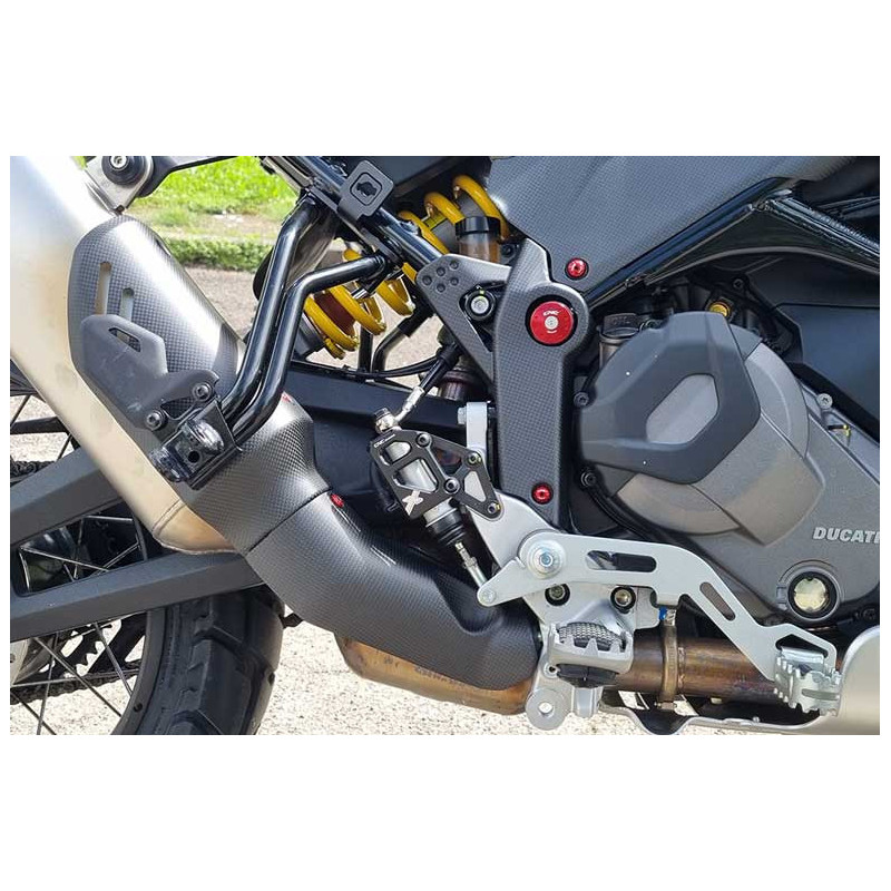 PARE CHALEUR COMPLET SILENCIEUX CARBONE MAT CNC RACING Ducati DesertX