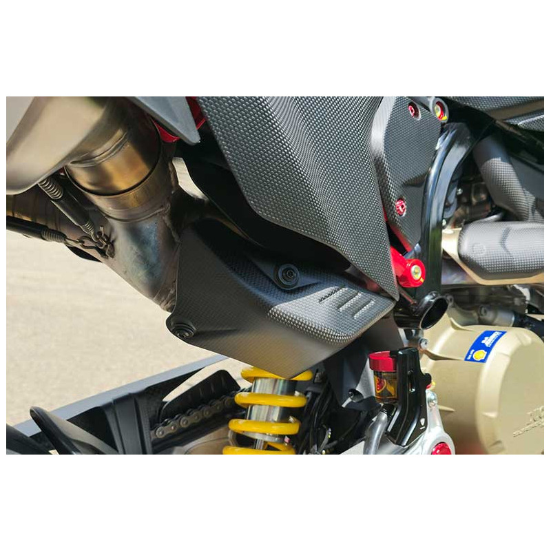 PARE CHALEUR POSTERIEUR CARBONE MAT CNC RACING Ducati Hypermotard 698 Mono