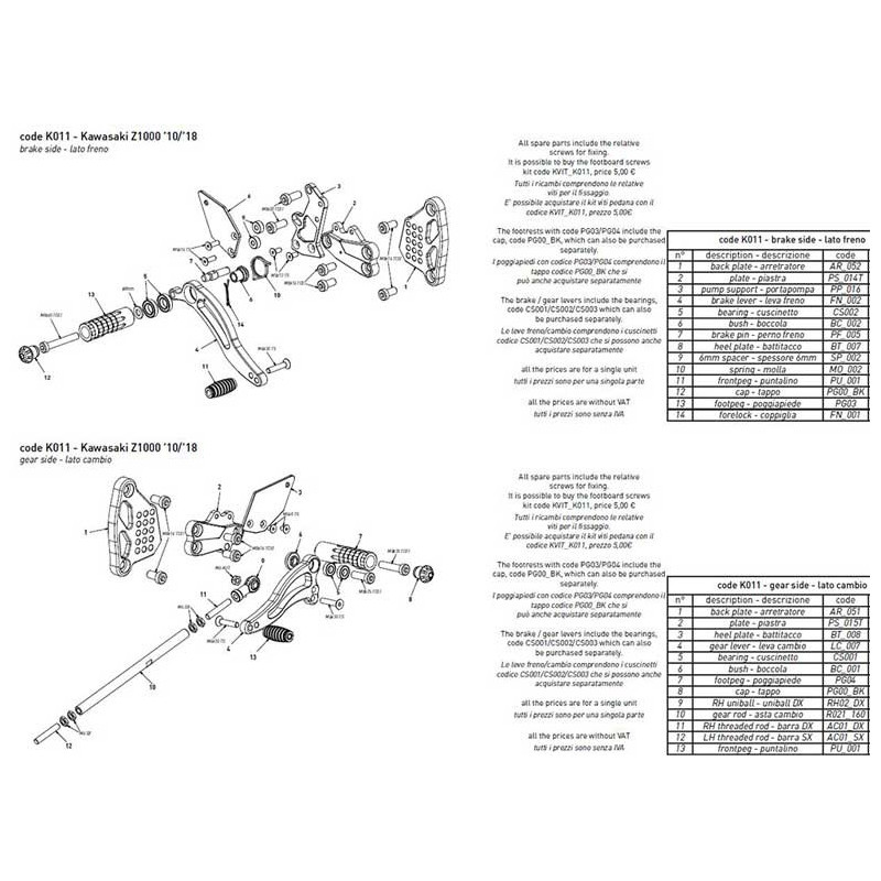 PARE TALON BONAMICI PIECES DETACHEES