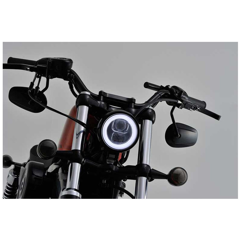 Phare noir LED 135mm Daytona fixation dessous