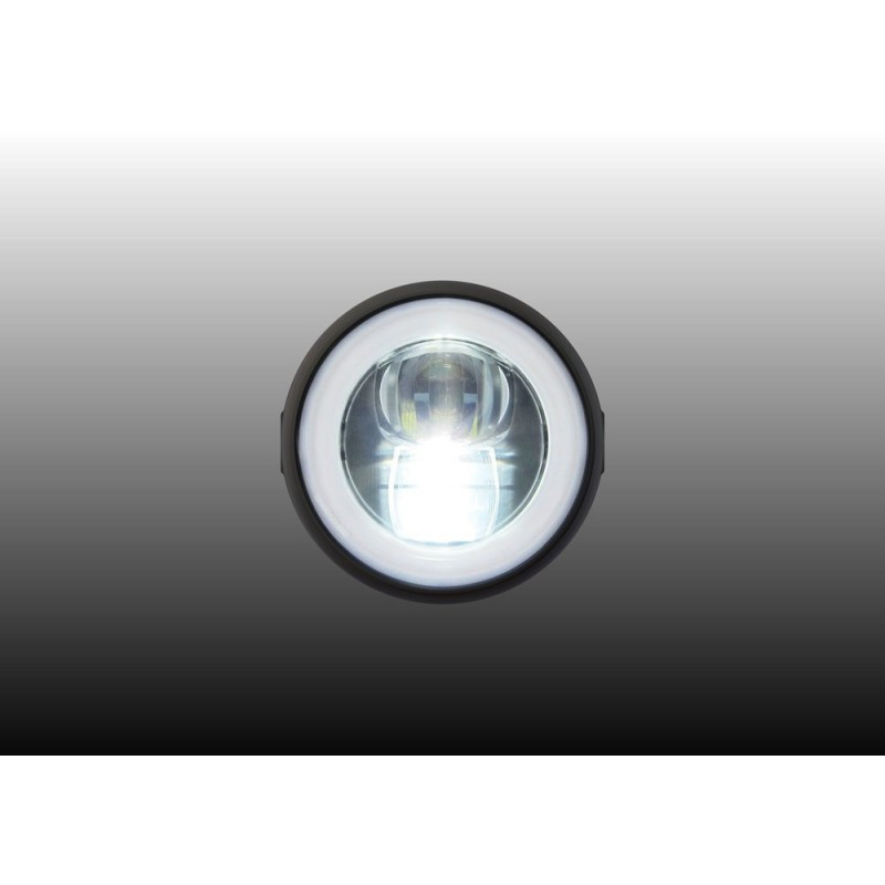 Phare noir LED 135mm Daytona fixation dessous