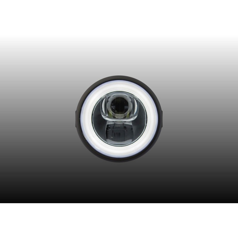 Phare noir LED 135mm Daytona fixation dessous