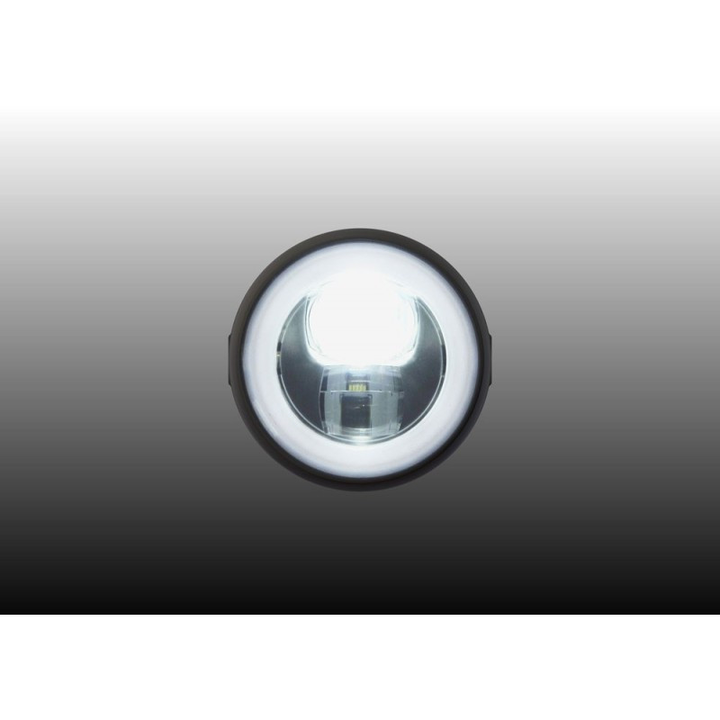 Phare noir LED 135mm Daytona fixation dessous