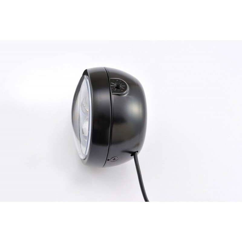 Phare noir LED 135mm Daytona fixations latérales