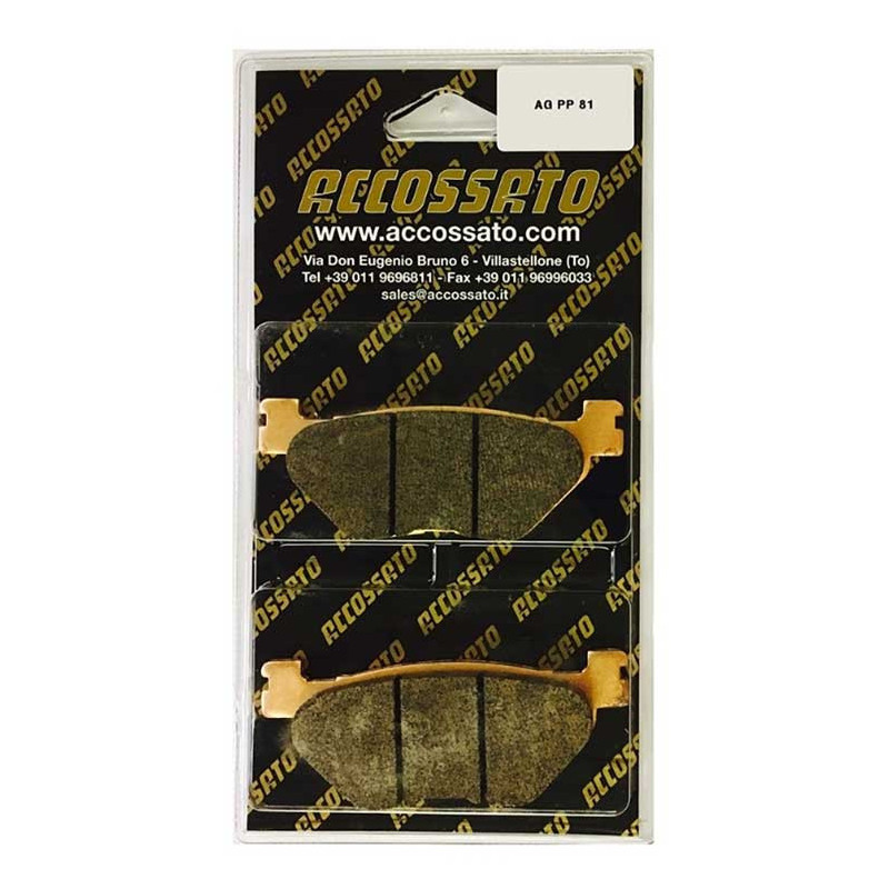 Plaquette De Frein arrière (ou avant suivant modèle) Accossato AGPP81 (dimension