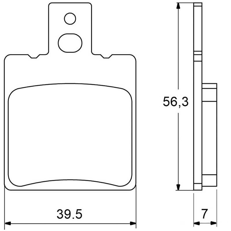 Plaquette De Frein avant (ou arrière suivant modèle) Accossato AGPA31 (dimension Plaquette De Frein avant (ou arrière suivant modèle) Accossato AGPA31 (dimension
