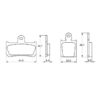 Plaquette De Frein avant (ou arrière suivant modèle) Accossato AGPA36 (dimension