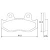 Plaquette De Frein avant (ou arrière suivant modèle) Accossato AGPA40 (dimension Plaquette De Frein avant (ou arrière suivant modèle) Accossato AGPA40 (dimension