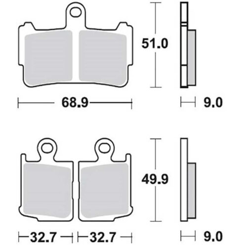 PLAQUETTES DE FREIN FRITTÉS TRAIL/TOURING CM55 BRAKING