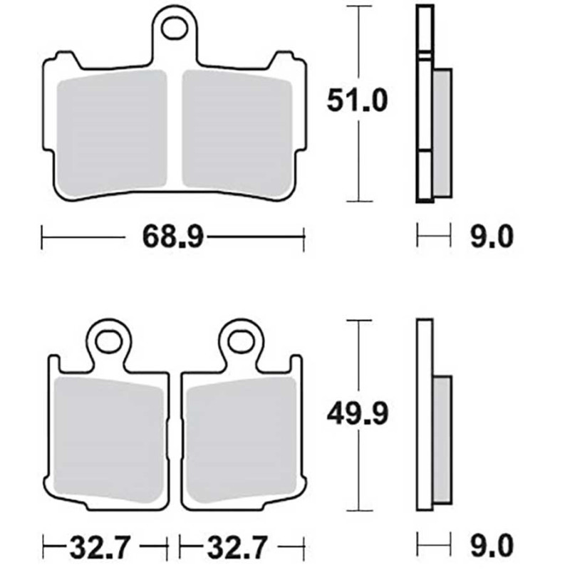 PLAQUETTES DE FREIN FRITTÉS TRAIL/TOURING CM55 BRAKING