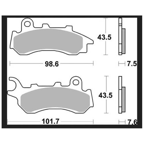 PLAQUETTES DE FREIN SEMI-FRITTÉS ROUTE SM1 BRAKING