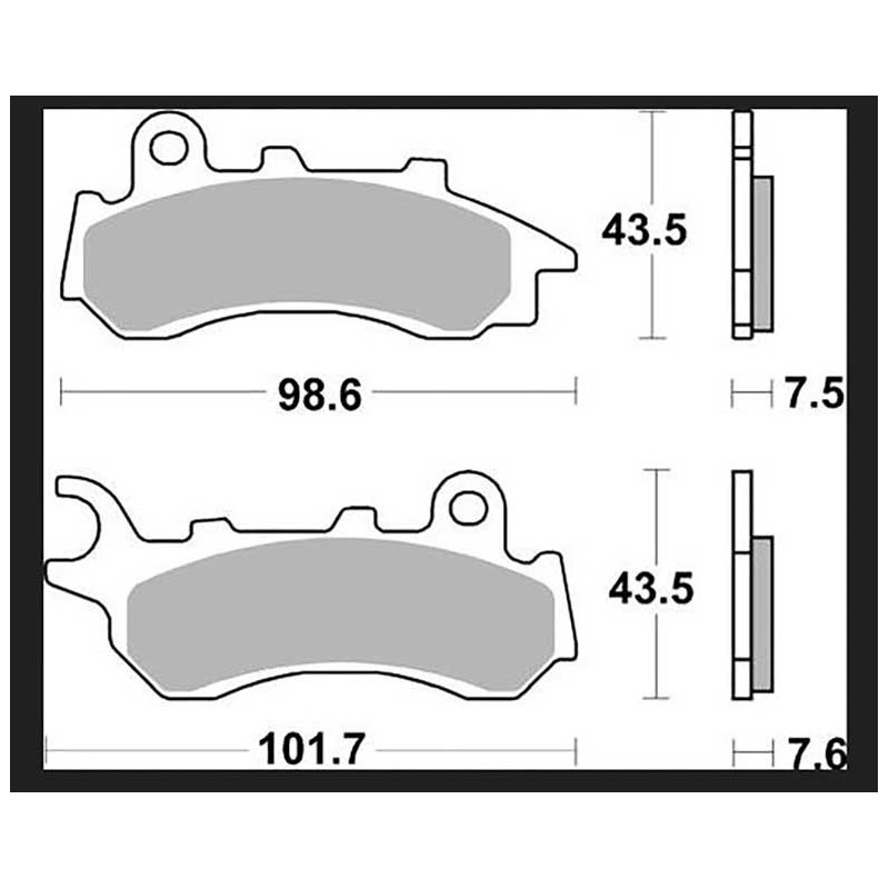 PLAQUETTES DE FREIN SEMI-FRITTÉS ROUTE SM1 BRAKING PLAQUETTES DE FREIN SEMI-FRITTÉS ROUTE SM1 BRAKING