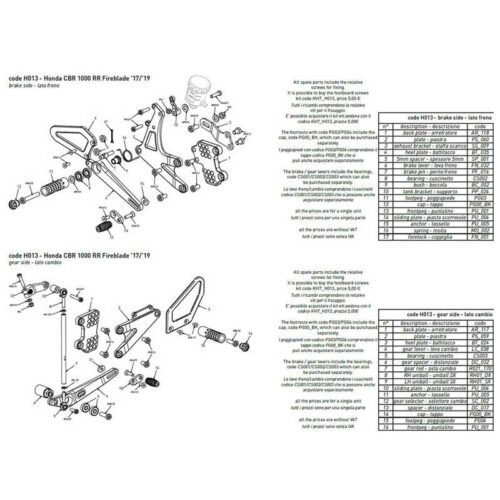 PLATINE COTE CADRE BONAMICI RACING PIECE DÉTACHÉE