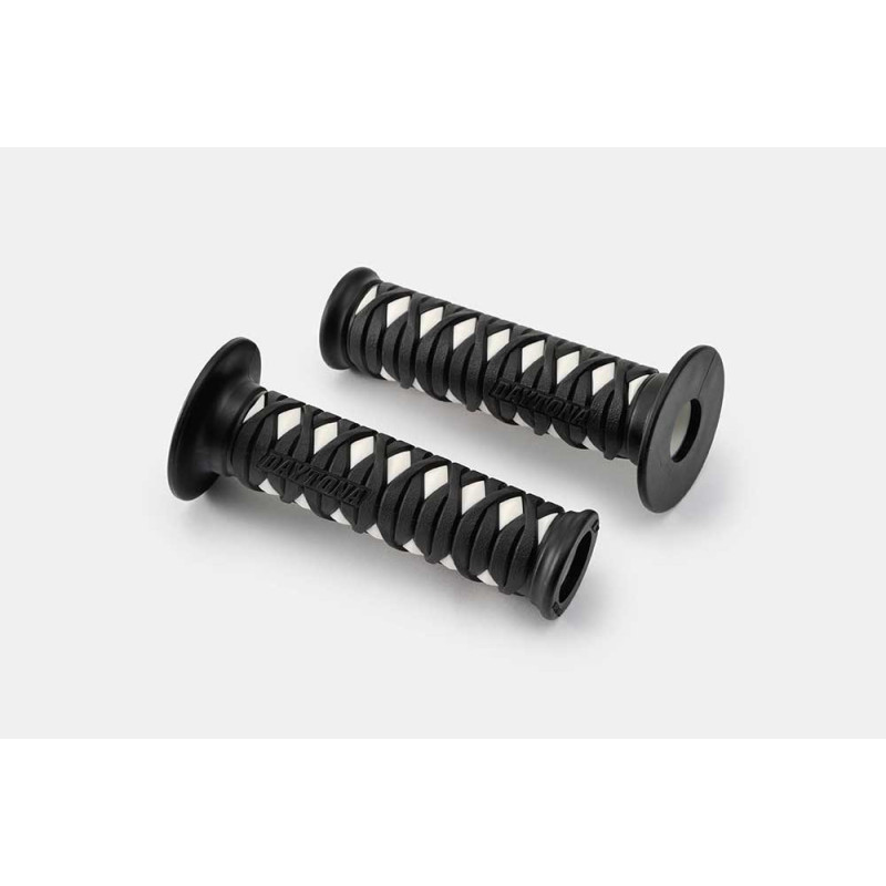 POIGNEES DAYTONA KATANA BLANCHES 22MM