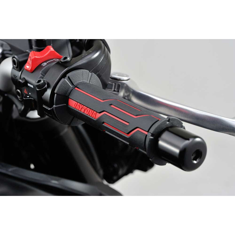 POIGNEES DAYTONA LINE ROUGES 22MM