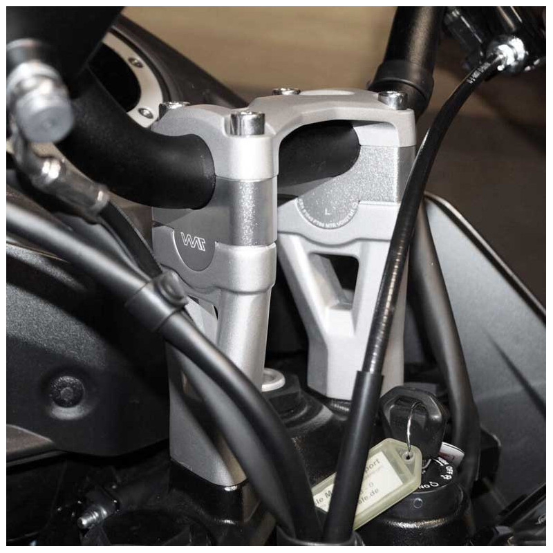 REHAUSSEUR DE GUIDON VOIGT | +25 MM TRIUMPH SILVER