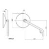 RETROVISEUR DAYTONA TYPE 10 MARU2 ROD ABS ET ALUMINIUM, vendu par paire homologu