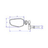 RETROVISEUR GAUCHE EMBOUT DE GUIDON CNC RACING