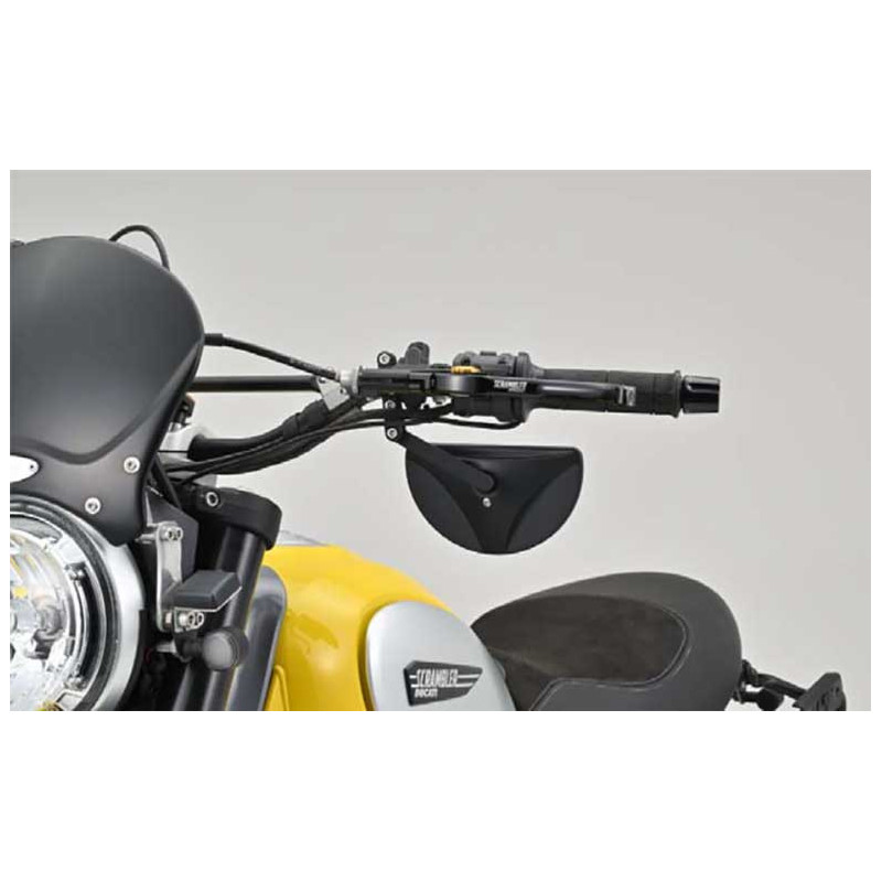 RETROVISEUR GUIDON AJUSTABLE HOMOLOGUE D-MIRROR-19 DEMI LUNE