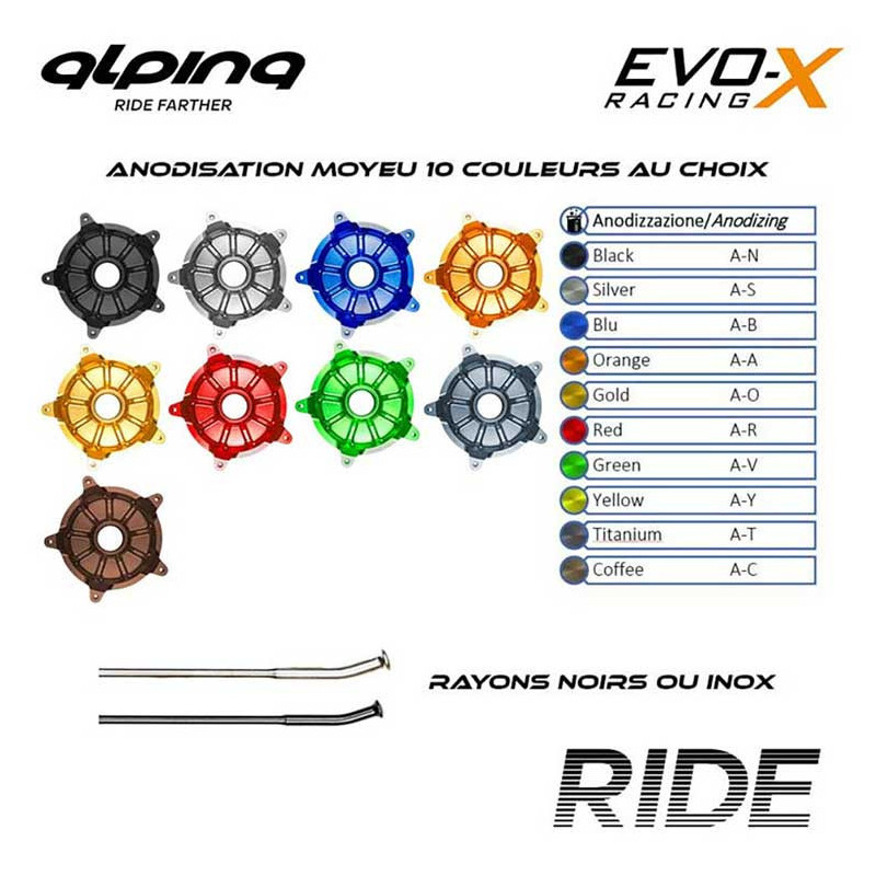 ROUE ARRIERE TUBELESS 4.25X18 PACK RIDE