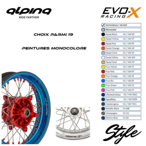 ROUE AV SUPERMOTARD A RAYONS TUBELESS 3.5 X 16.5 PACK STYLE