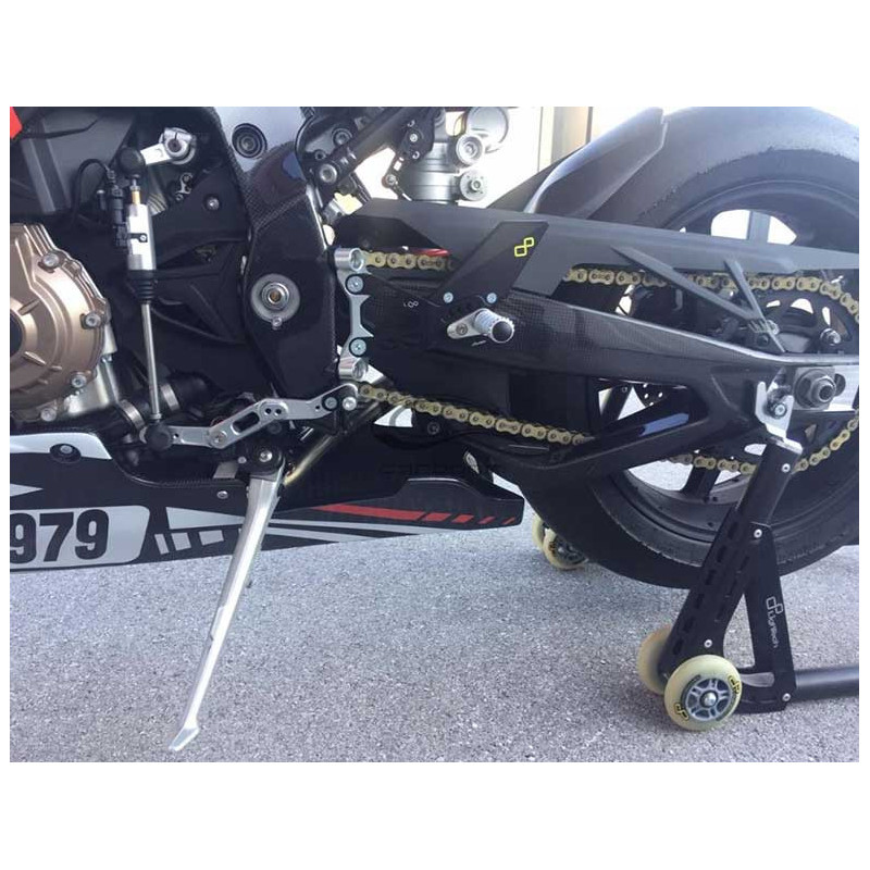 SABOT CARBONE CARBONIN BMW S1000RR BÉQUILLE LATÉRALE CONSERVÉE