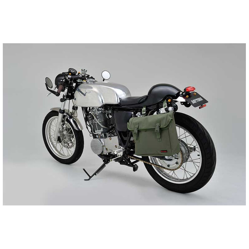 SACOCHE LATERALE MOTO VINTAGE KAKI ETANCHE DAYTONA 8L