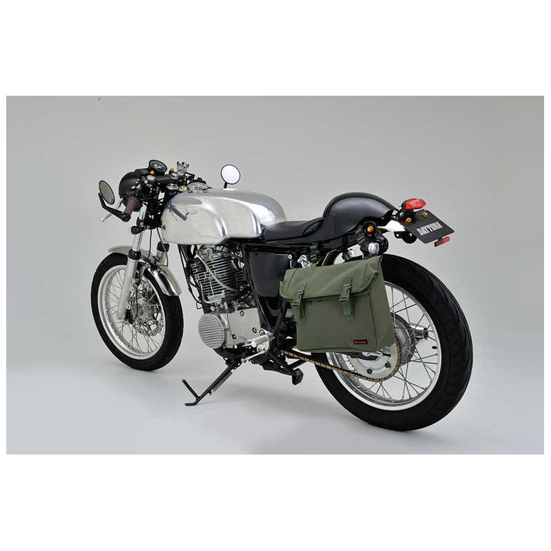 SACOCHE LATERALE MOTO VINTAGE KAKI ETANCHE DAYTONA 8L