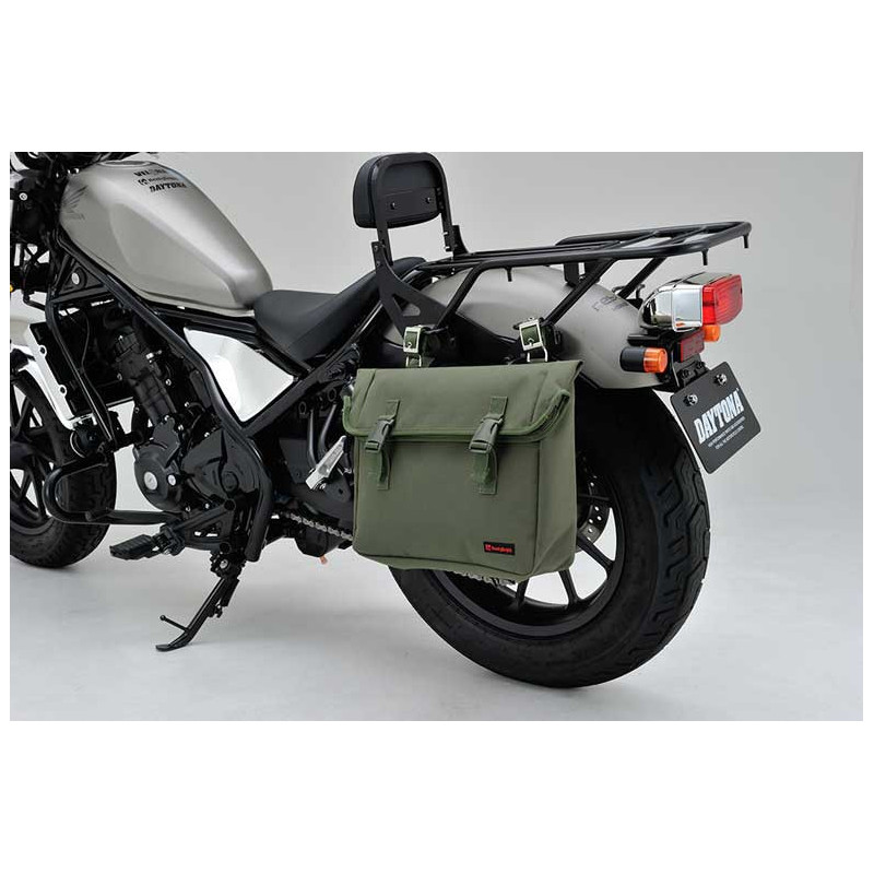 SACOCHE LATERALE MOTO VINTAGE KAKI ETANCHE DAYTONA 8L